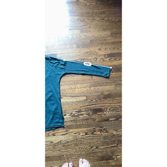 J.Jill Women V Neck Green Relaxed Fit Lightweight Pullover Sweater Cotton Tall M - Picture 6 of 6